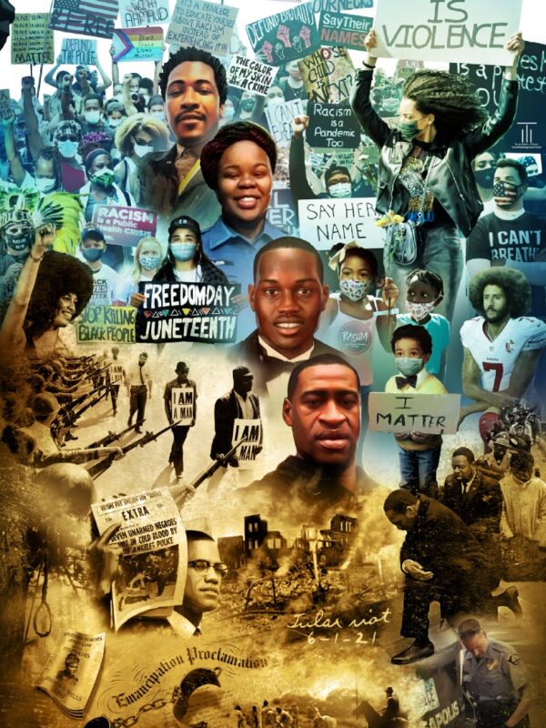 "A Moment of Reckoning," a digital collage created by Tony Washington