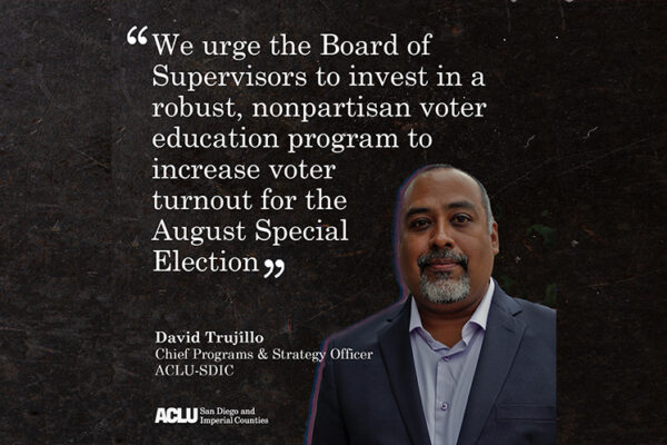 David testimony special election