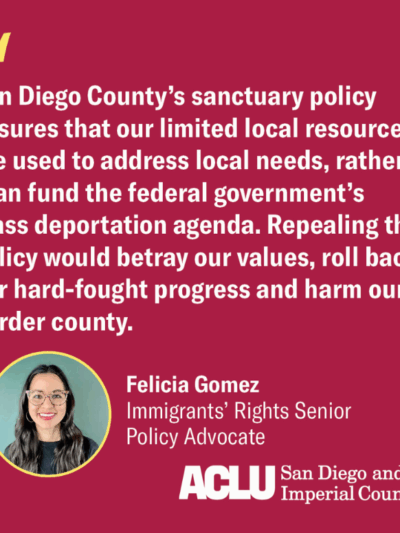 Felicia Gomez quote in white with pink background