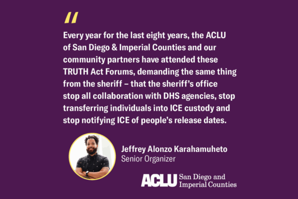 Purple background with white quote