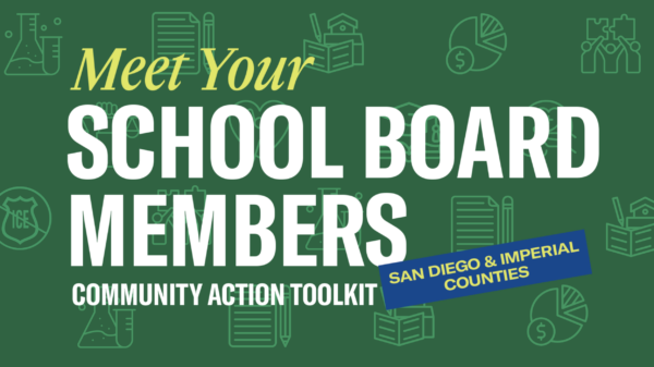 Meet Your School Board Members community action toolkit banner