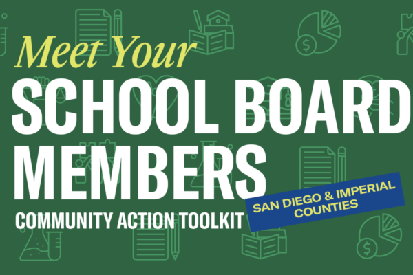Meet Your School Board Members community action toolkit banner