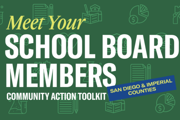 Meet Your School Board Members community action toolkit banner
