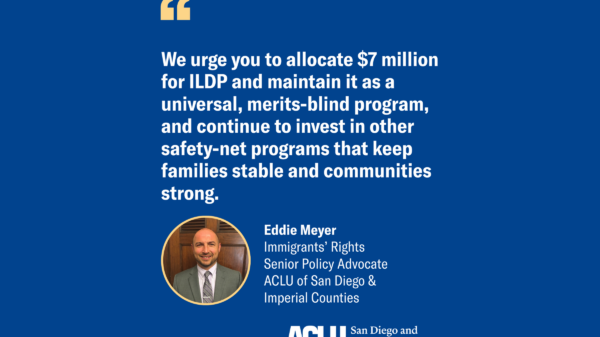 Blue background with white text quote