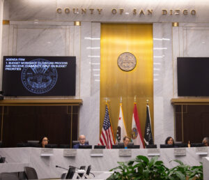 Eddie speaking in front of San Diego County Board of Supervisors