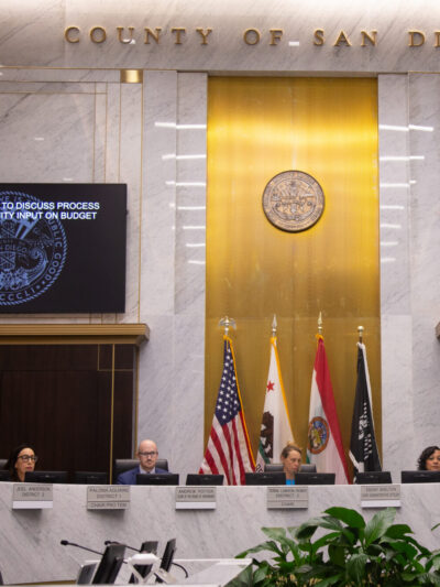 Eddie speaking in front of San Diego County Board of Supervisors