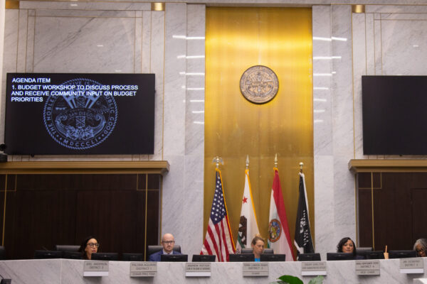 Eddie speaking in front of San Diego County Board of Supervisors