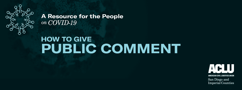 How To Give Public Comment