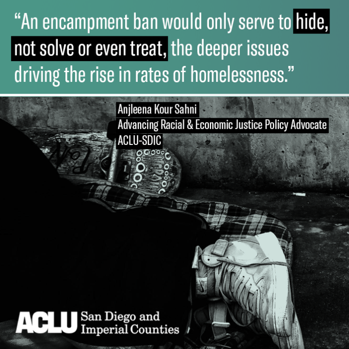 Quote from encampment ban testimony