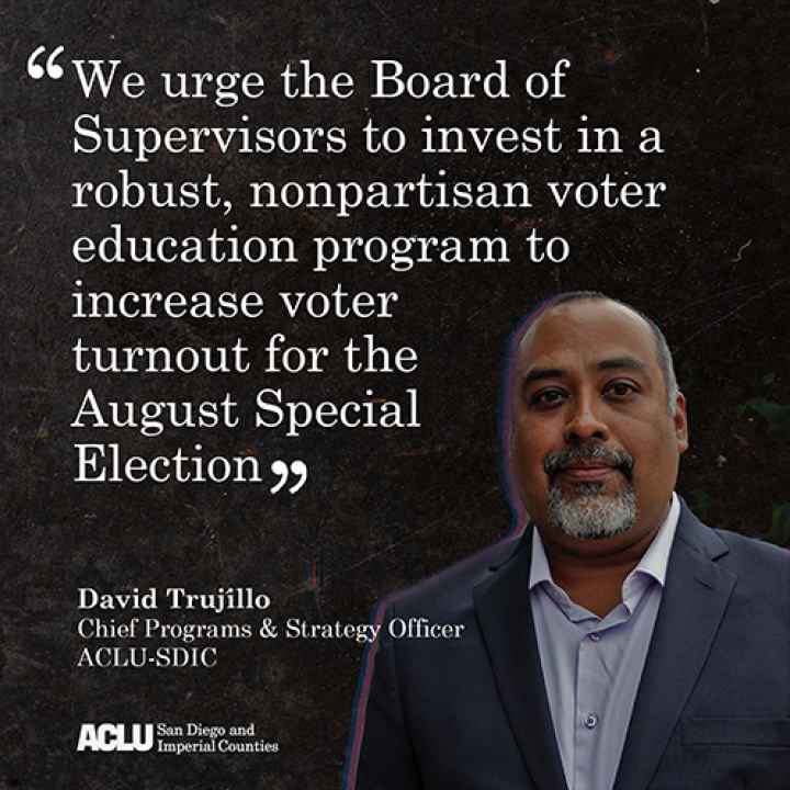 David testimony special election